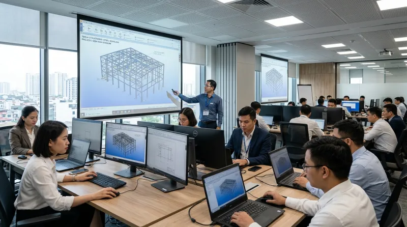 Đào tạo kỹ sư Tekla Structures kết cấu thép