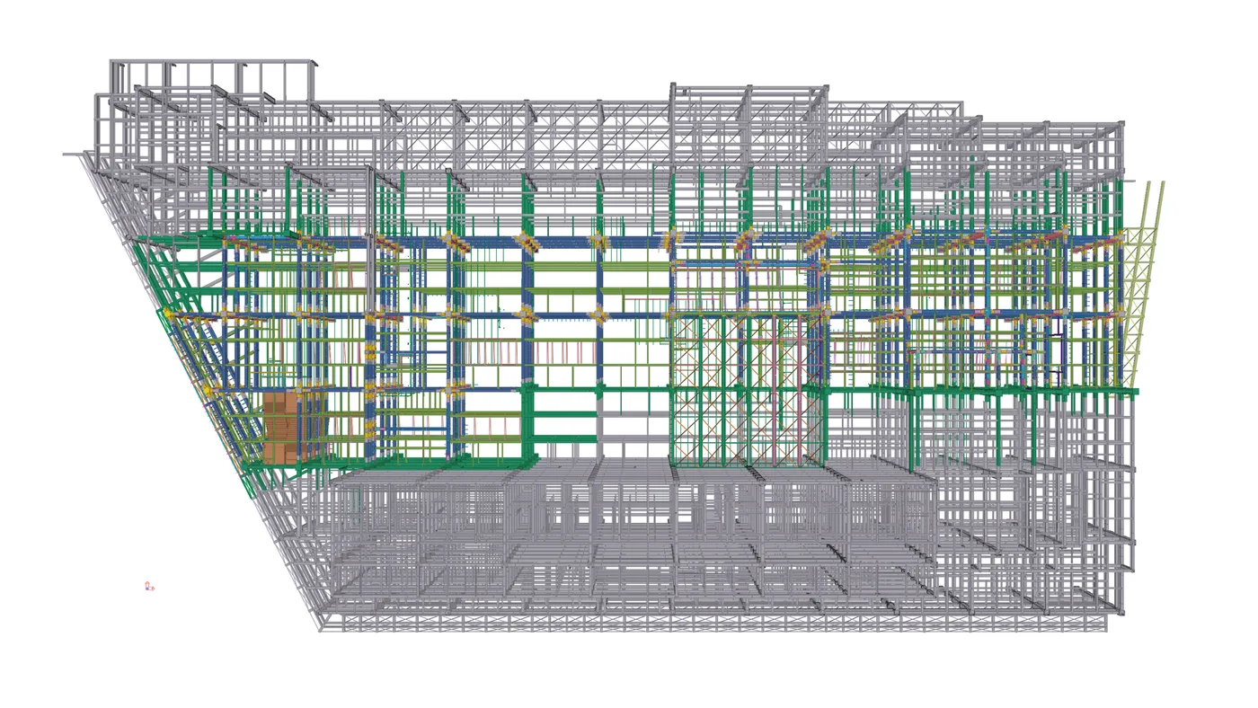 Trung Tâm Logistics & Kho Vận Cao Tầng Fukuoka - Mô hình 3D Tekla Structures