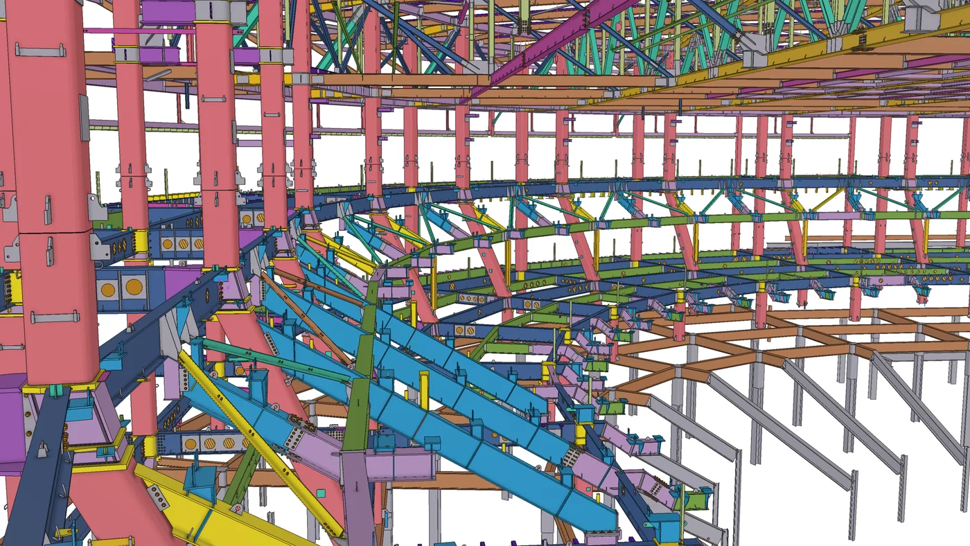 Mô hình 3D kết cấu thép dự án Tokyo A Arena