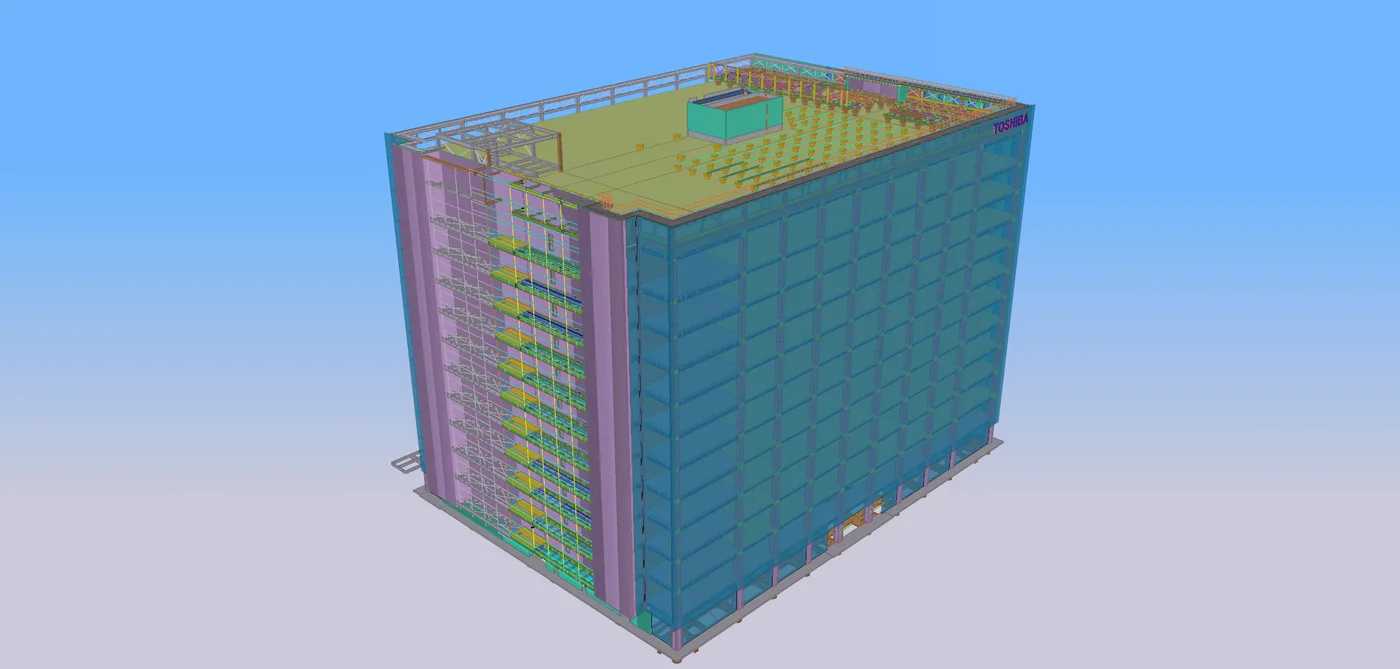 Nhà Máy Sản Xuất Công Nghệ Cao Toshiba - Mô hình 3D Tekla Structures